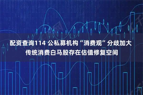 配资查询114 公私募机构“消费观”分歧加大 传统消费白马股存在估值修复空间